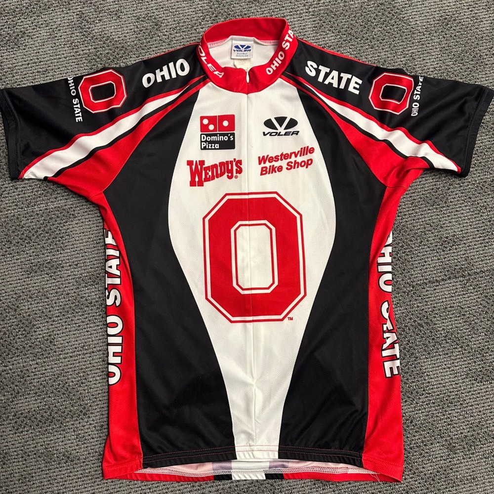 Voler Ohio State Buckeyes Cycling Jersey Mens Large Red White Black Go bucks USA